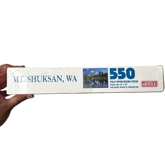 VTG 1996 Mt. Shuksan WA PNW Jigsaw Puzzle 550 pc Hoyle Products 18x24 USA - Picture 6 of 8